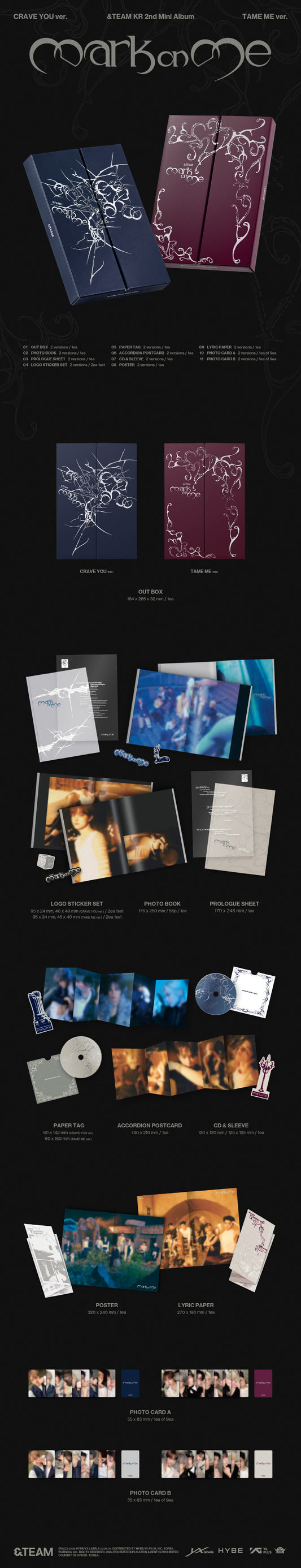 &TEAM KR 2nd Mini Album - Mark on Me (Random Ver.) CD