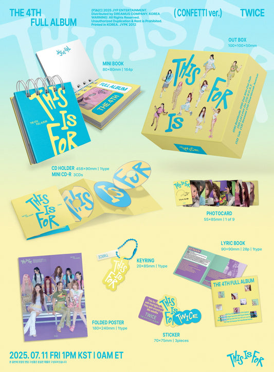 ألبوم TWICE الرابع - THIS IS FOR (نسخة CONFETTI) CD