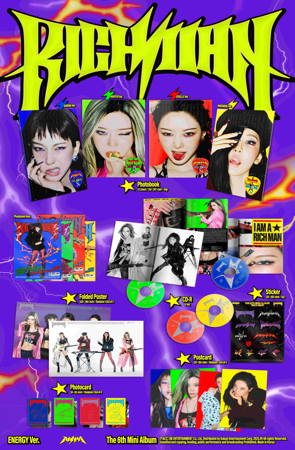 [ENERGY] aespa 6th Mini Album - Rich Man (Random Ver.)