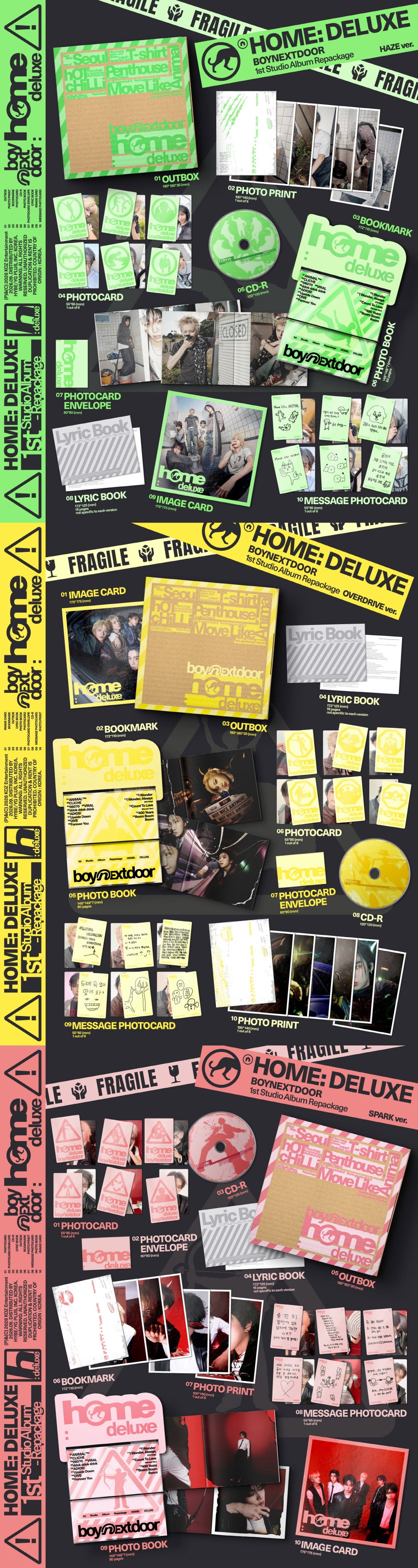 [SET] BOYNEXTDOOR 1st Studio Album Repackage – HOME: DELUXE (SET Ver.) 3CD