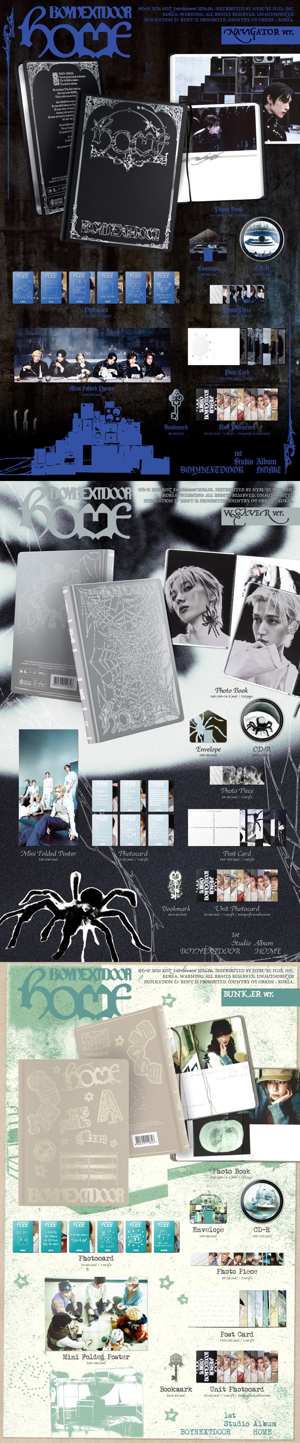 BOYNEXTDOOR 1st Studio Album - HOME (Random Ver.) CD