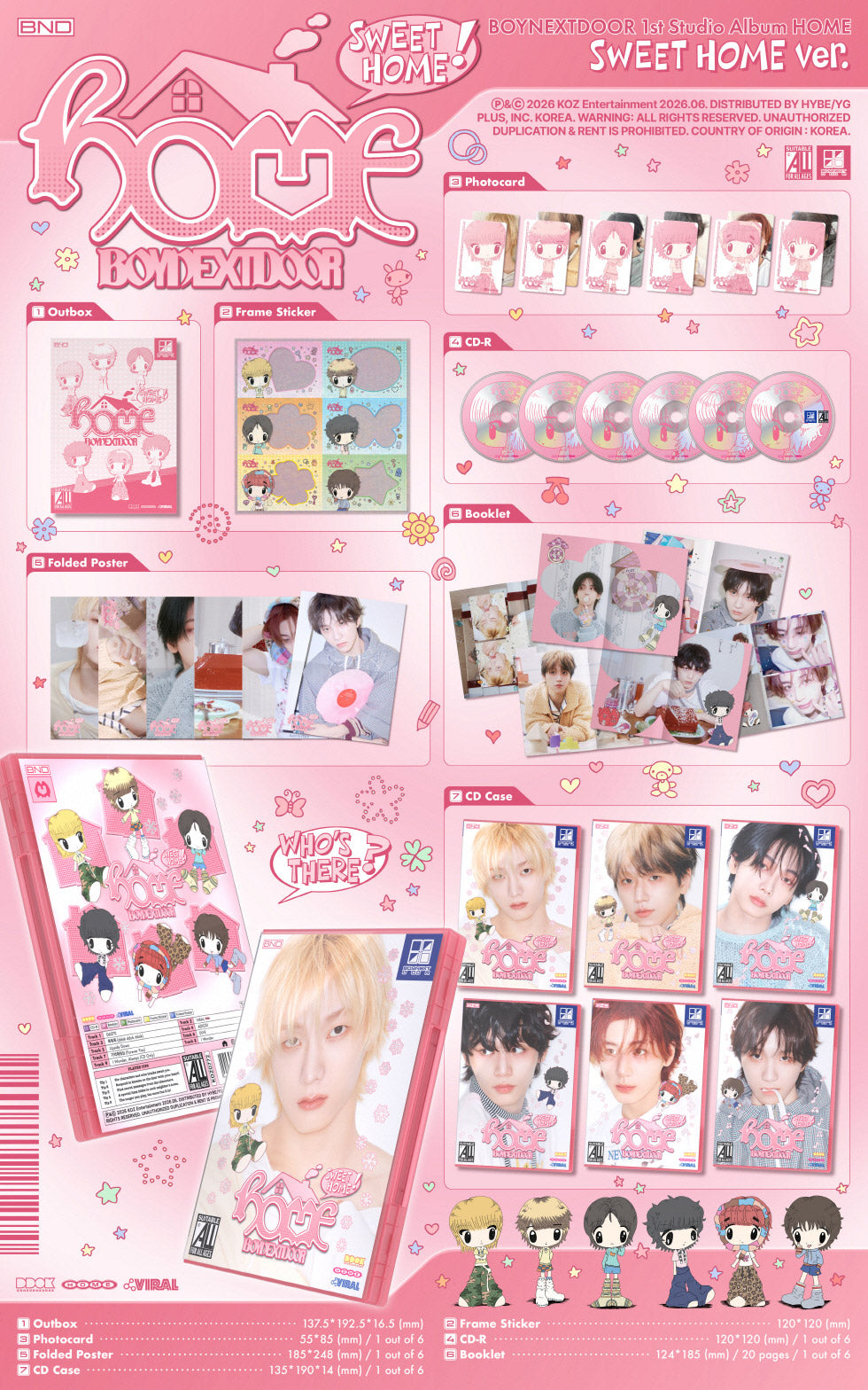 [SWEET HOME] BOYNEXTDOOR 1st Studio Album - HOME (Random Ver.)