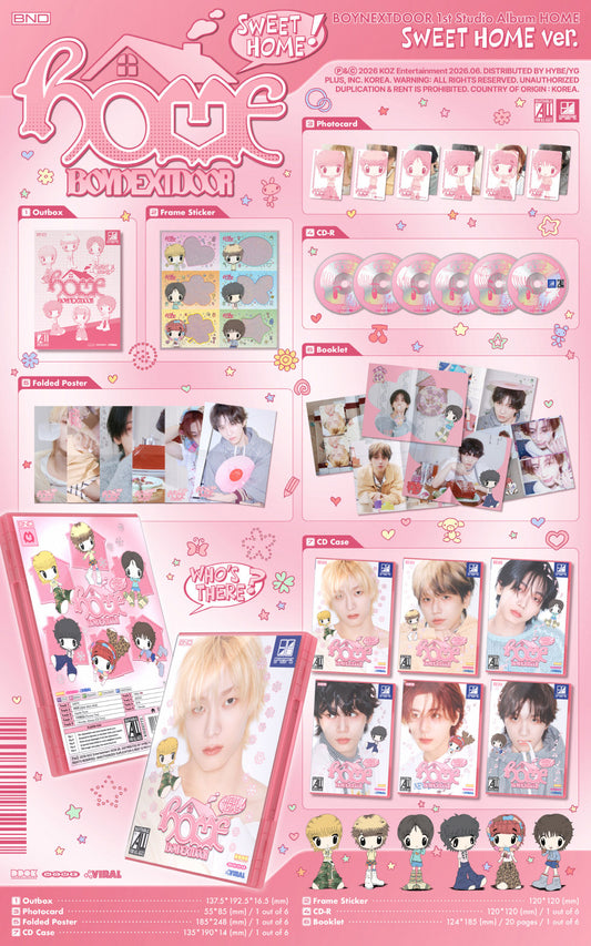 [SWEET HOME] BOYNEXTDOOR 1st Studio Album - HOME (Random Ver.)