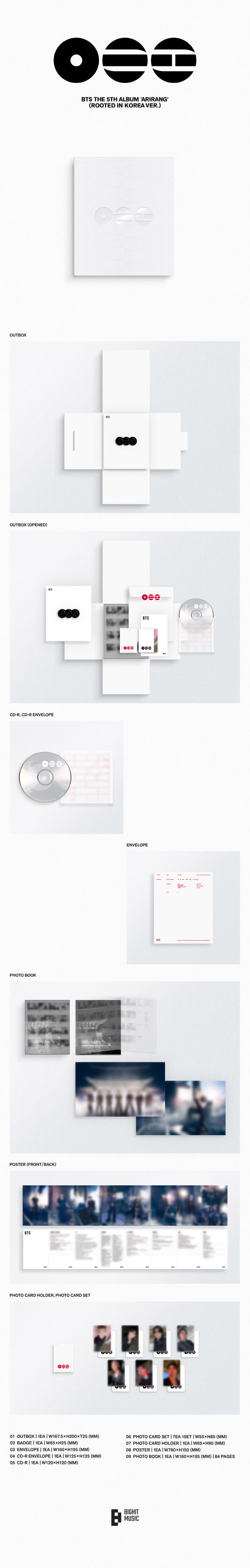 BTS 5th Album - ARIRANG (Random Ver.) CD