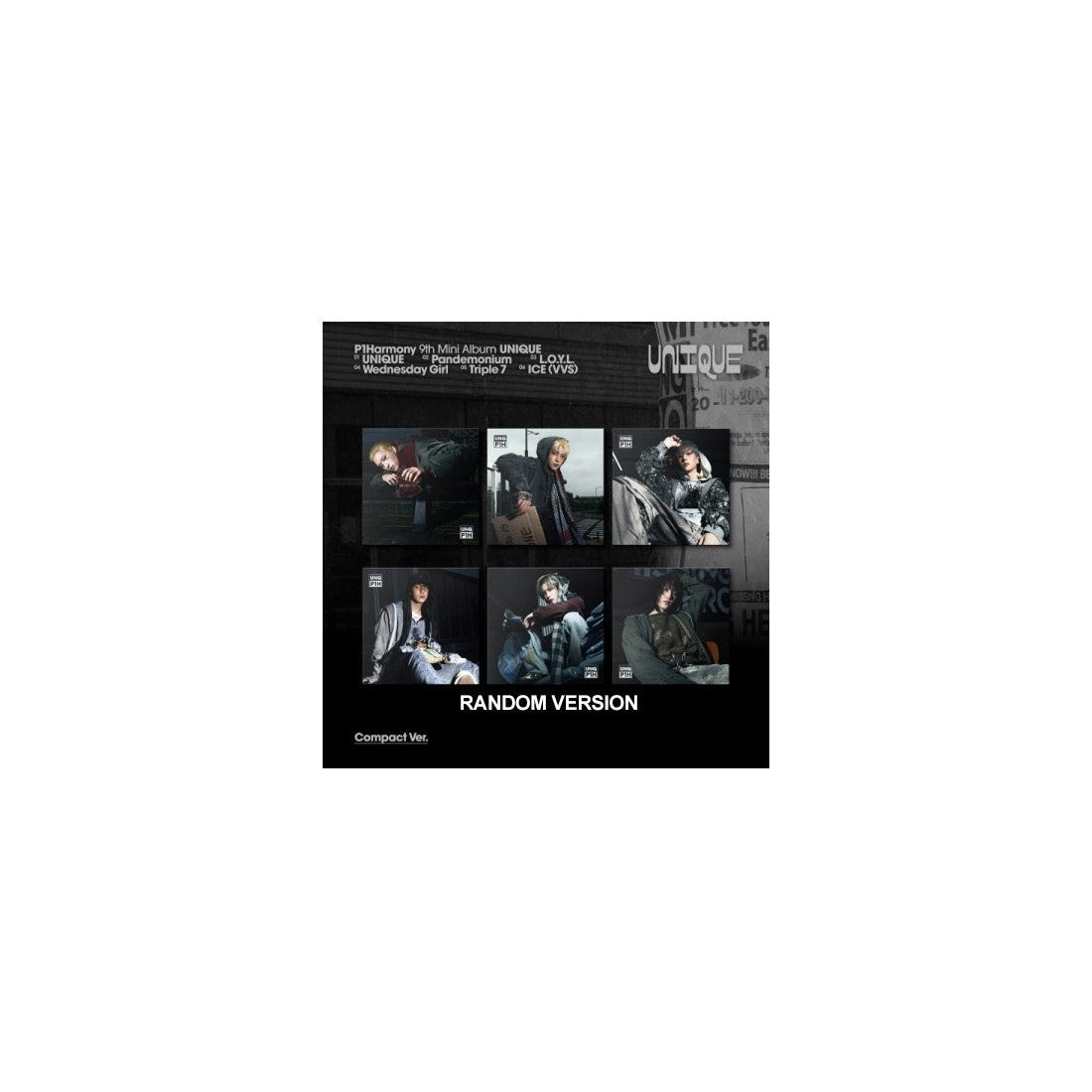 [COMPACT] P1Harmony 9th Mini Album - UNIQUE (Random Ver.)