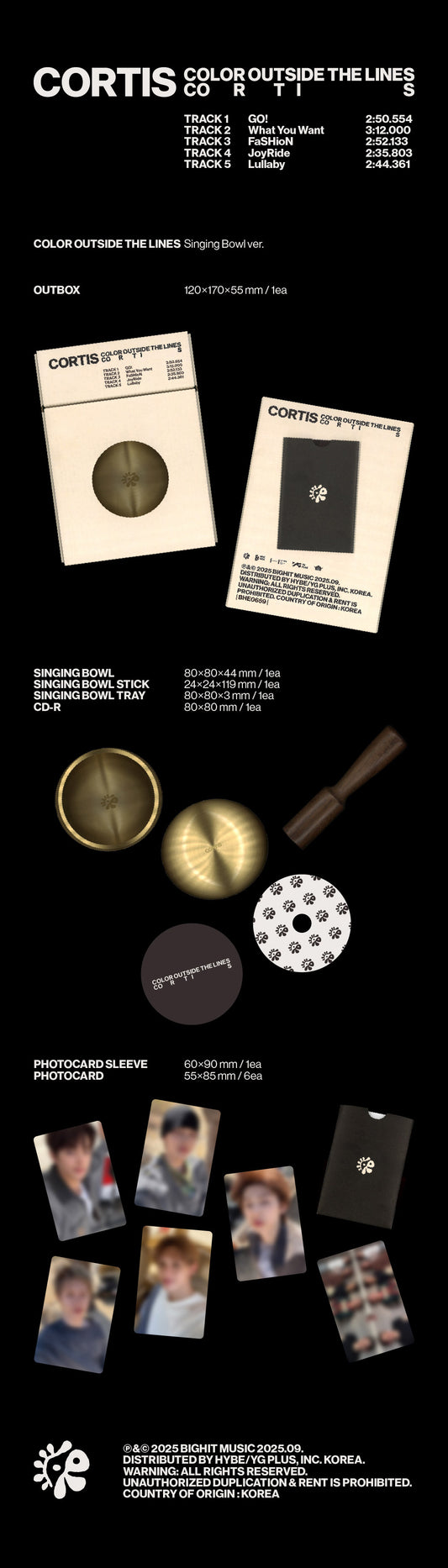 CORTIS 1st EP Album – COLOR OUTSIDE THE LINES (Singing Bowl Ver.) CD