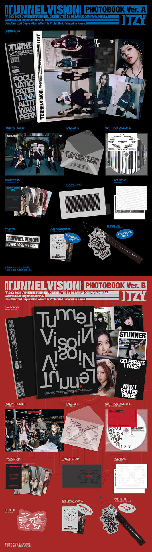 [Photobook][SET] ITZY – TUNNEL VISION (SET Ver.) 2CD