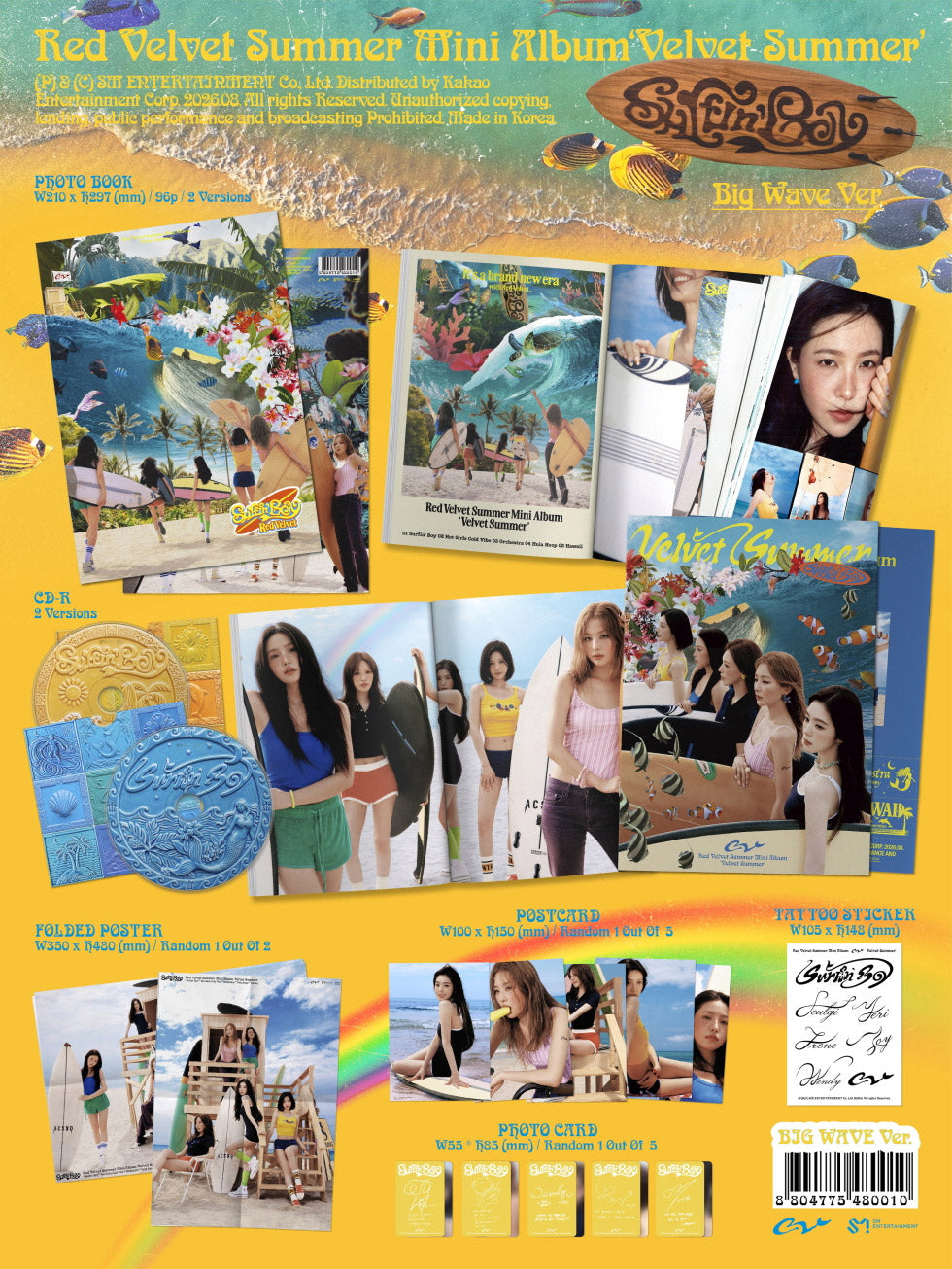 [Big Wave][SET] Red Velvet Summer Mini Album - Velvet Summer (SET Ver.) 2CD