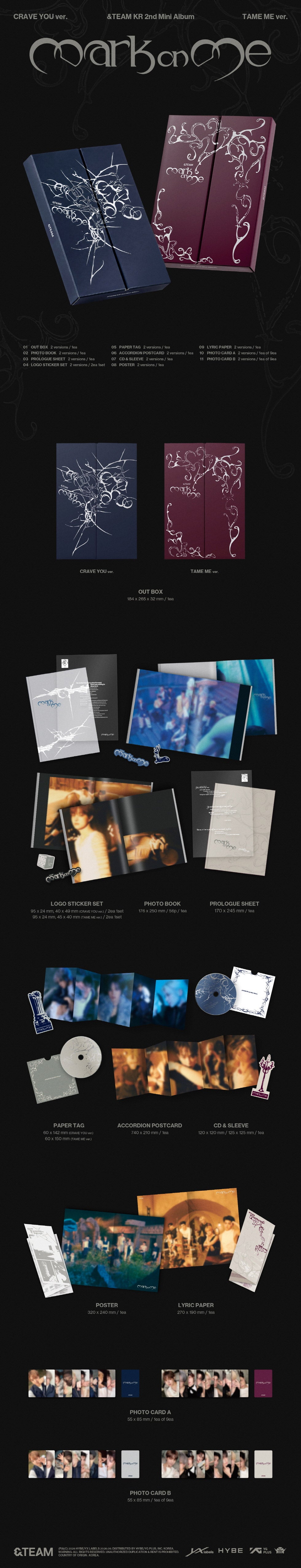 &TEAM KR 2nd Mini Album - Mark on Me (Random Ver.) CD