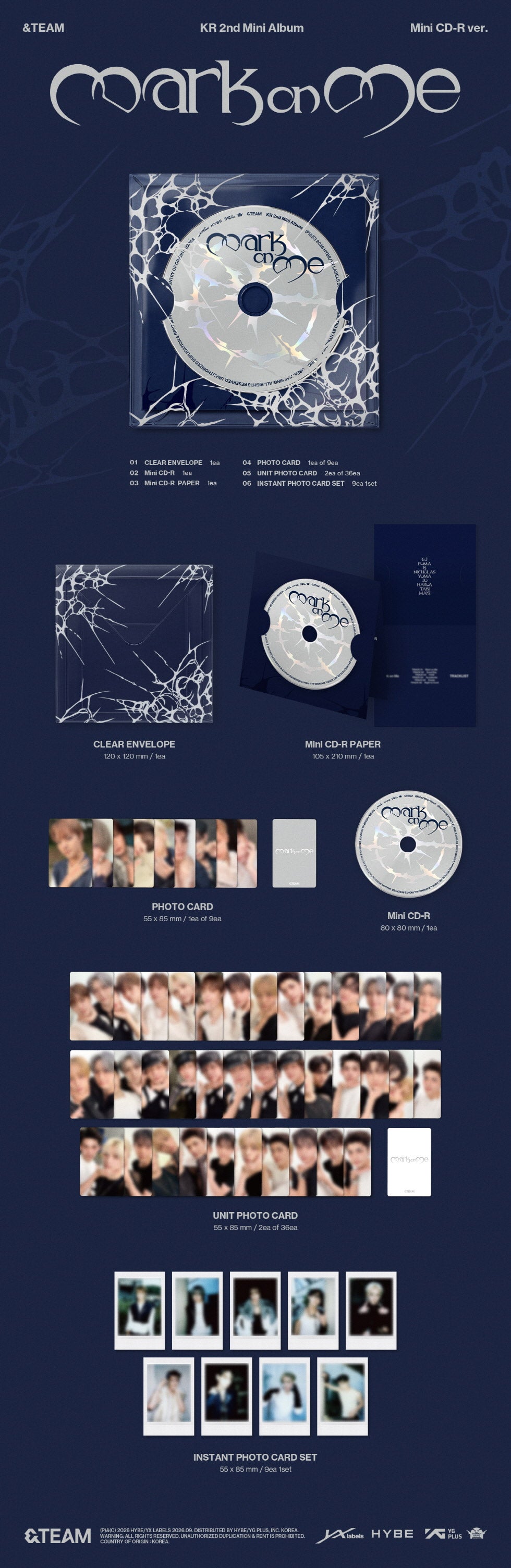 &TEAM KR 2nd Mini Album – Mark on Me (Mini CD-R Ver.) CD